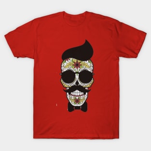 The Artistic of Skull with Moustache T-Shirt